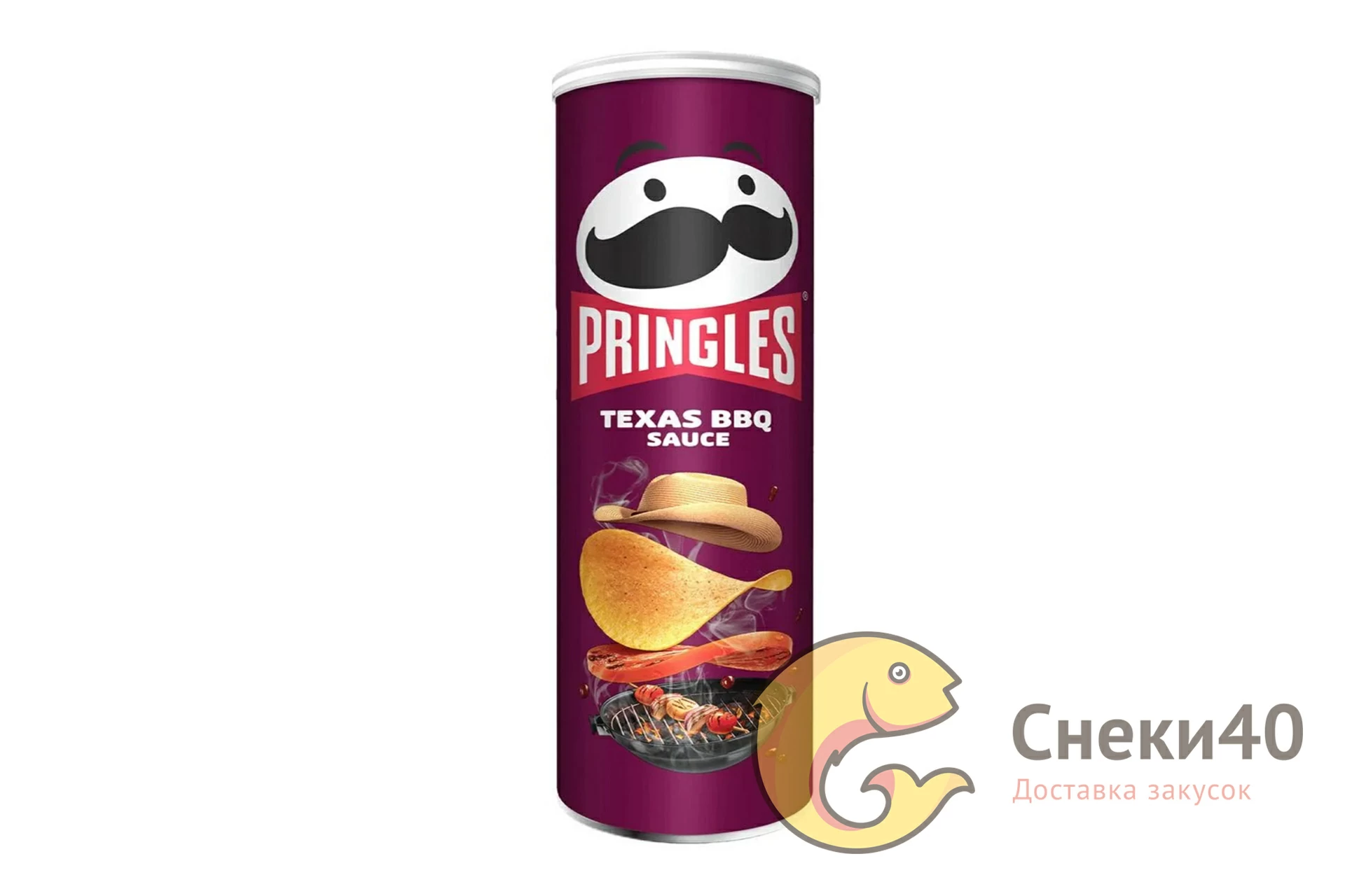 Чипсы "Pringles" 165г Texas BBQ Sauce со вкусом техасского соуса барбекю Чипсы "Pringles" 165г Texas BBQ Sauce со вкусом техасского соуса барбекю