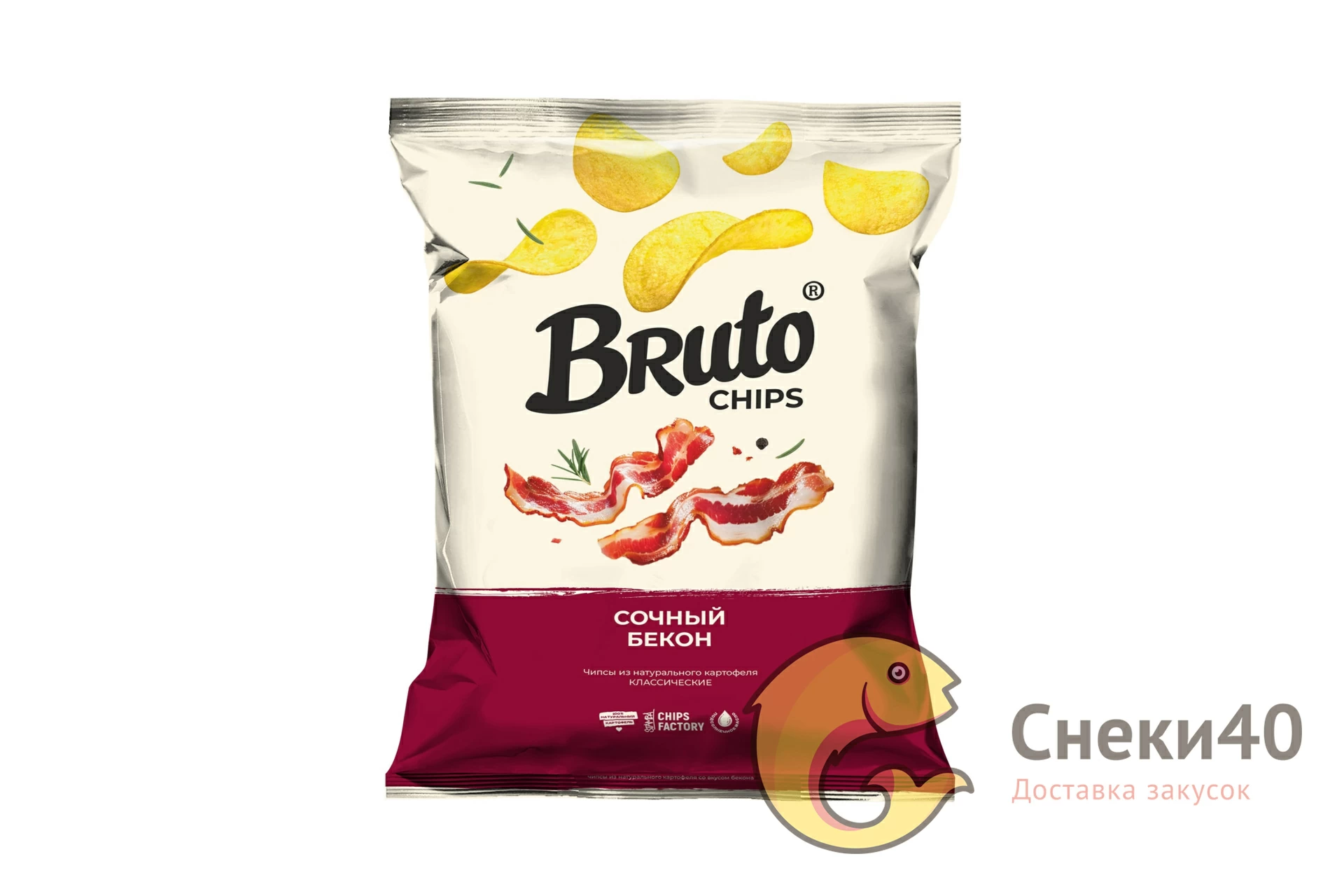Чипсы "Bruto" БЕКОН 120г Чипсы "Bruto" БЕКОН 120г