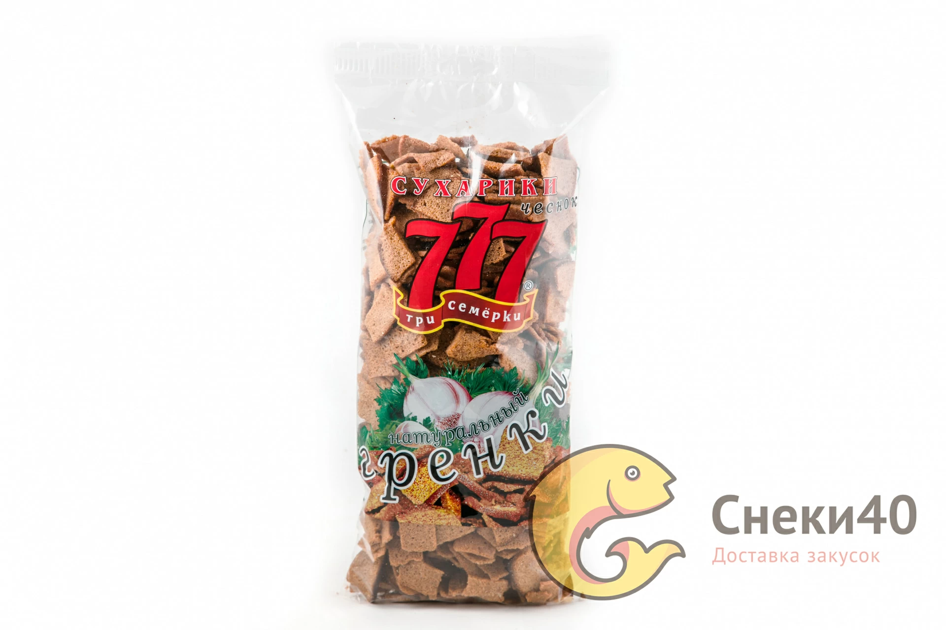 Гренки "777" со вкусом ЧЕСНОКА 500г Гренки "777" со вкусом ЧЕСНОКА 500г