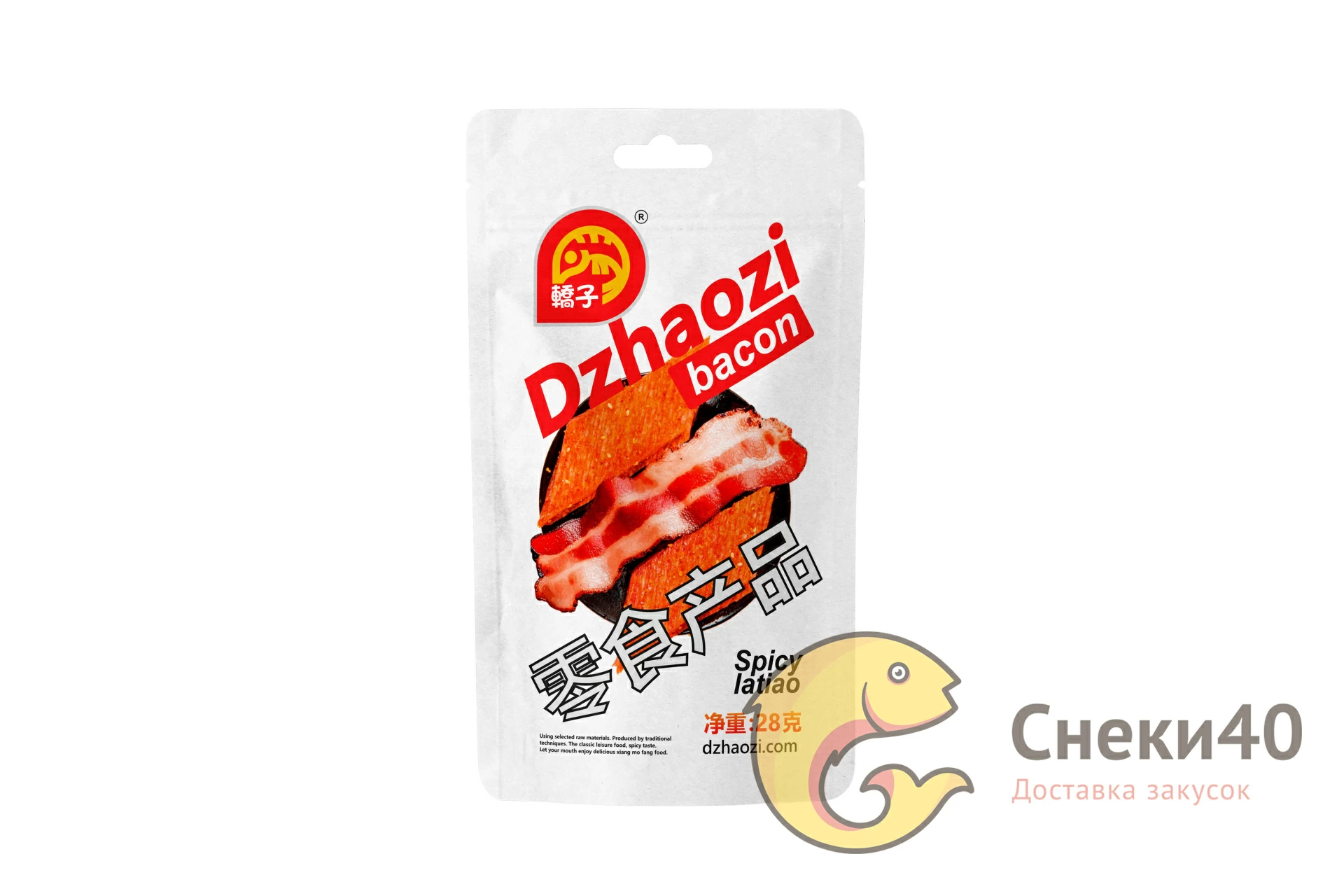 Снеки ДЖАУЗИ Лятяо бекон 28г Снеки ДЖАУЗИ Лятяо бекон 28г