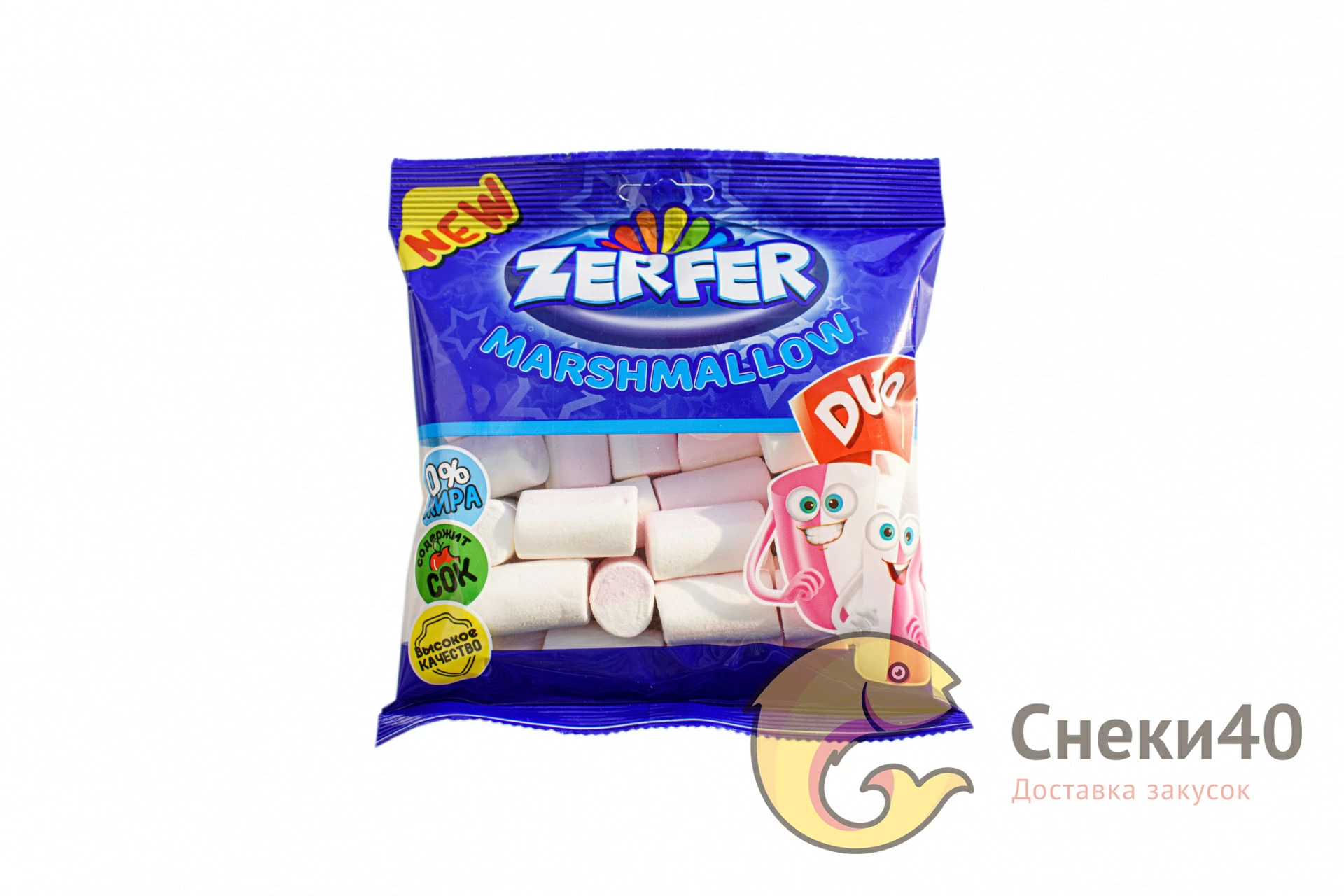 Маршмеллоу Zerfer Duo клубника-ваниль 90г Маршмеллоу Zerfer Duo клубника-ваниль 90г
