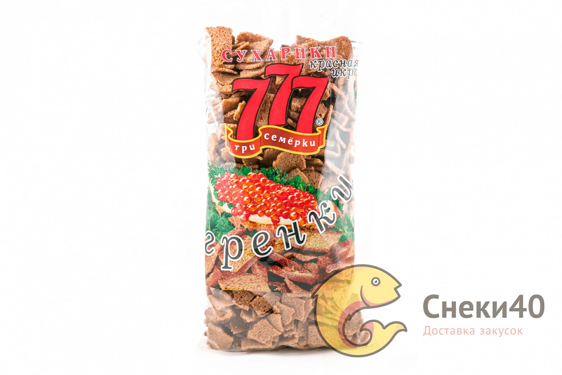 Гренки "777" со вкусом КРАСНОЙ ИКРЫ 500г Гренки "777" со вкусом КРАСНОЙ ИКРЫ 500г