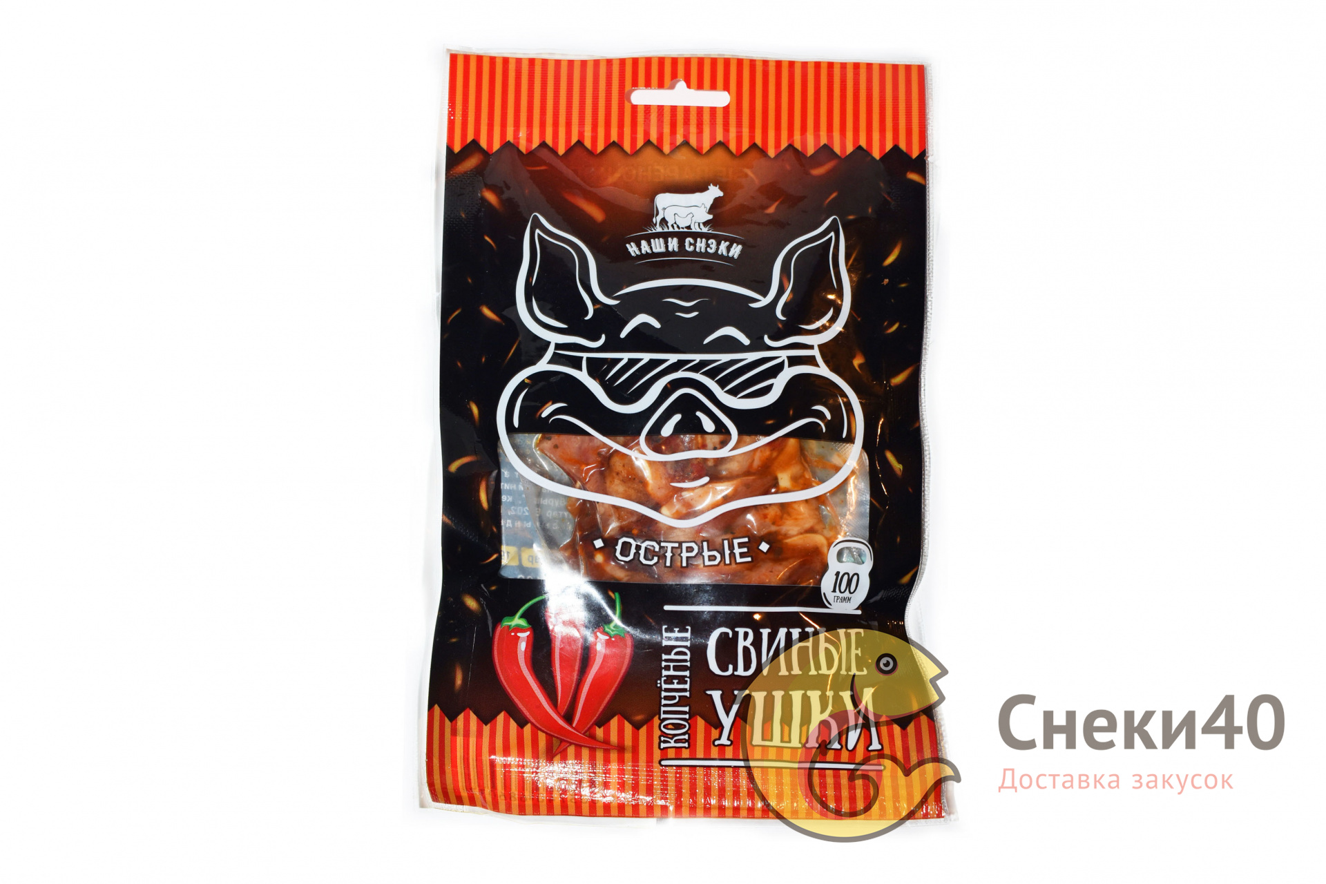 Свиные уши "Наши снэки" Острые 90г Свиные уши "Наши снэки" Острые 90г