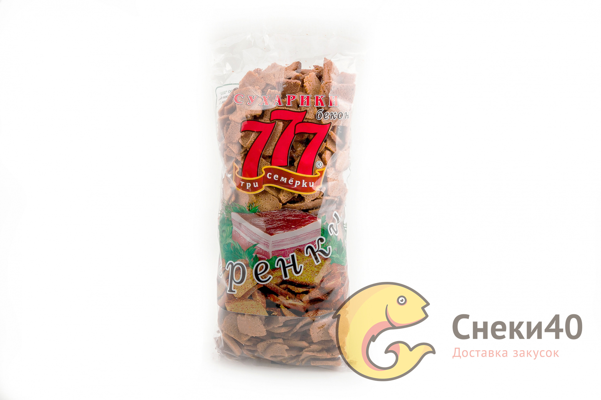 Гренки "777" со вкусом БЕКОНА 500г Гренки "777" со вкусом БЕКОНА 500г