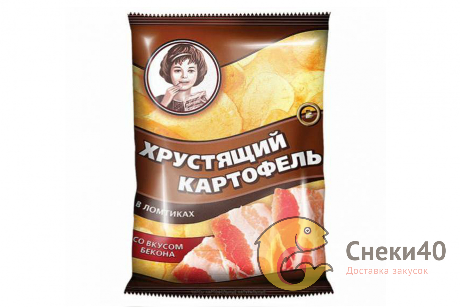 Чипсы Хрустящий картофель в ломтиках 70г Бекон Чипсы Хрустящий картофель в ломтиках 70г Бекон